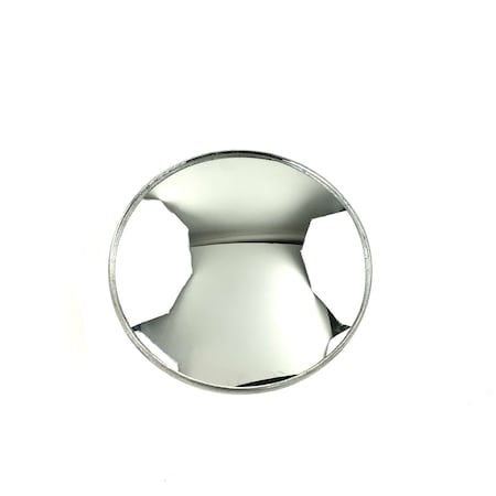 Retrac Head, Mirror, Convex, 6 In. Round, Center Mount, 952 Bright Anodized Alum, W/ 5/16 Center 610176